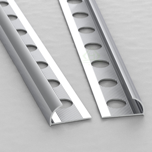 Nhôm đùn Nhà máy cung cấp 12mm <span class=keywords><strong>Chrome</strong></span> nhôm cong ngói cạnh <span class=keywords><strong>TRIM</strong></span> cho ốp lát cạnh kết thúc - Product Image 3