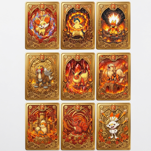 Cartes à collectionner en métal Pokémon Anime, Boîte de 100 cartes gradées, Boîte mystère Broken Diamond, Impressions d'art Giclée, Cadeau, Vente en gros - Product Image 1