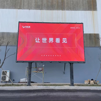 Écran LED à double colonne pour utilisation en extérieur, classé IP65, panneau d'affichage vidéo publicitaire