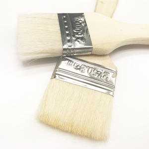 Ensemble de pinceaux en laine à poils doux, manche en bois, qualité industrielle, pour barbecue et <span class=keywords><strong>peinture</strong></span> au latex, longueur 1-5 pouces, vente en gros fabricant - Product Image 4