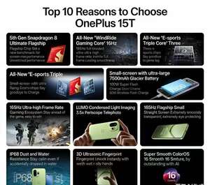 <span class=keywords><strong>One</strong></span> Plus 15T Smartphone con Schermo Amoled 165Hz, Snap Dragon 8 Elite Gen5 Edizione Estrema, 7500mAh, 100W, 5G, ROM Globale - Product Image 5