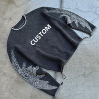 Créez votre tenue en tricot : pull en coton doux, mode urbaine, unisexe, pour homme et femme, style oversize, pull confortable.