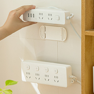 Wall Mounted <b>Power</b> Strip Holder Adjustable Cable Organizer Suction Cup Hook For Router And Outlet Management Elegant White - Product Image 4