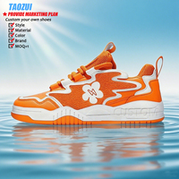 Chaussures de Gros Hommes Cuir Véritable Baskets Design Dernier Cri Logo Personnalisé Chaussures Décontractées à Semelle Épaisse Basketball