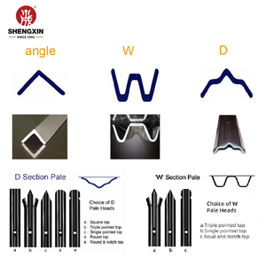 Valla de empalizada de acero superior y angular con revestimiento de polvo galvanizado en caliente - Product Image 5
