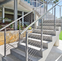 Système de garde-corps moderne en câble métallique, garde-corps en câble en acier inoxydable SUS304 pour terrasse et escalier