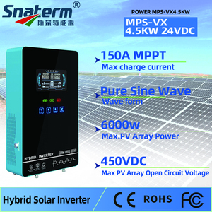 4.5KW היברידי שמש מהפך 24VDC כדי 220VAC עם 24V 150A MPPT שמש מטען בקר חכם שמש בית מערכת