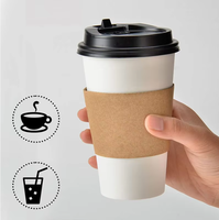 Couvercle jetable isolant pour tasses à café et thé au lait, accessoires pour tasses en papier couché et carton, édition Spécial Fête de Saint-Yan