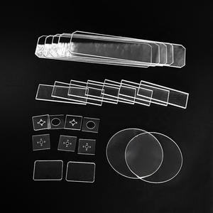 Pelat kaca persegi transparan kustom menyatu silika bening kuarsa substrat lembar kaca kuarsa UV - Product Image 5