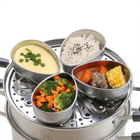 Support de cuisson vapeur en acier inoxydable, nouveau style chinois Chaozhou, bol pour cuisson des œufs, tasse pour cuiseur à riz, bol pour aliments complémentaires pour enfants