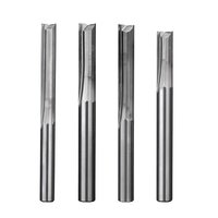 Fraise droite à deux cannelures pour bois, outils de gravure CNC, fraise à queue en carbure pour machine de découpe, OEM/ODM, revêtement TiN