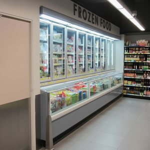 Réfrigérateur et congélateur combinés pour supermarché, armoire vitrée, réfrigérateur de présentation - Product Image 1