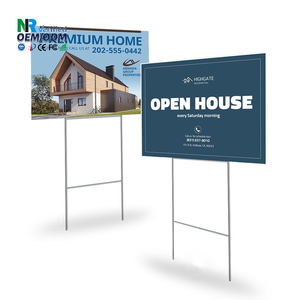 Customized Corrugated <b>Plastic</b> <b>Sheet</b> Blank 18x24 With H-stakes - Product Image 1
