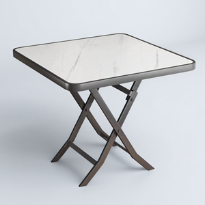 Meja Makan persegi lipat luar ruangan Modern kualitas tinggi Set perakitan mudah untuk kafe halaman balkon - Product Image 1
