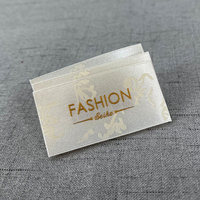 Coton de luxe/étiquette tissée pour robe étiquettes de vêtement à la main logo t-shirt Boutique coudre pas cher tissu Satin vêtements étiquettes étiquettes