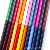Crayons de couleur à double pointe avec logo personnalisé, 12 couleurs, vente en gros, OEM, ODM, fabricant, fournitures scolaires hexagonales