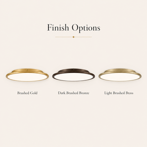Minimalist Round <b>LED</b> Ceiling <b>Light</b> Aluminum Frame <b>with</b> Acrylic <b>Diffuser</b>, Gold Finish Ultra-Thin Design for Bedroom Living Room - Product Image 4