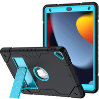 Étui de protection antichoc en silicone avec béquille pour tablette iPad 8ème génération 10,2 pouces 2020 avec sangle d'épaule intégrée