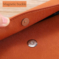 Carpeta Organizadora Multifuncional Azul A4 con Logotipo Personalizado, Carpeta de Sobres con Botón Magnético, Bolsa de Documentos Impermeable de Cuero PU para Negocios