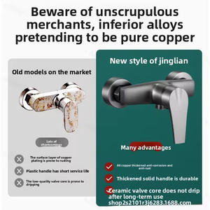 Robinet mitigeur <span class=keywords><strong>de</strong></span> <span class=keywords><strong>douche</strong></span> mural HLK chromé poli <span class=keywords><strong>avec</strong></span> jet <span class=keywords><strong>de</strong></span> pluie Design moderne vanne <span class=keywords><strong>d</strong></span>'<span class=keywords><strong>angle</strong></span> en céramique <span class=keywords><strong>de</strong></span> haute qualité - Product Image 3