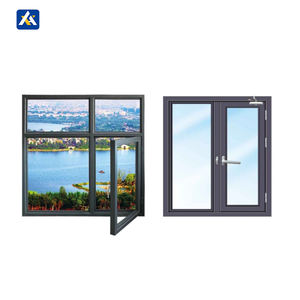 Fenêtres modernes en alliage d'aluminium à double impact d'ouragan faciles à utiliser pour villa, immeuble de bureaux et salon - Product Image 3