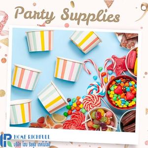 Vasos de Papel Compostables PLA para Helado, Logotipo Personalizado, Biodegradables, de 6oz-32oz, Vasos de Pulpa de Madera de Pared Simple para Yogurt Congelado - Product Image 4