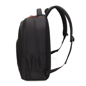 Laptop <b>Backpack</b> Large Capacity 15.6 Inch Unisex Everyday Use Solid Color Shoulder <b>Straps</b> - Product Image 2