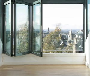 Ventanas plegables de aluminio corredizas de diseño moderno para interiores de oficina o Hotel - Product Image 4