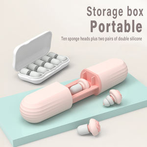 Petits bouchons d'oreille réutilisables en silicone et en mousse PU Protection auditive de sécurité avec fonctions antibruit et antibruit <span class=keywords><strong>pour</strong></span> le sommeil - Product Image 3