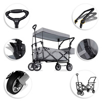 Poussette pliable pour bébé avec poignée réglable, chariot de camping, chariot coréen pour bébé, chariot de camping à ressorts