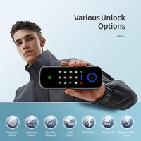 Kit de Control de Acceso Inalámbrico con Huella Dactilar, Sin Perforaciones, con Aplicación Inteligente, Logotipo Personalizado OEM, Cerradura Eléctrica de Cerrojo, Sistema Autónomo