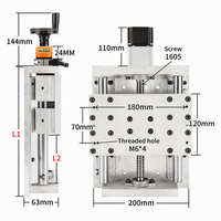 Module de glissière linéaire à vis à billes avec affichage numérique, module de levage à manivelle pour charges lourdes, pour dispositif de fixation de machine-outil