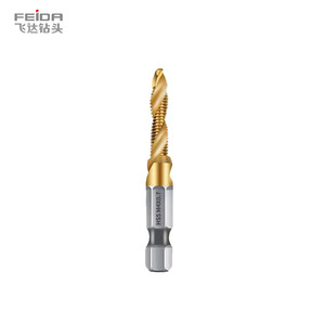 FEIDA M3-M10 Metric <strong>Thread</strong> HSS Steel Drill and Tap Set Hand <strong>Tool</strong> for Screw Tapping Titanium Combination Bit <strong>Tool</strong> - Product Image 5