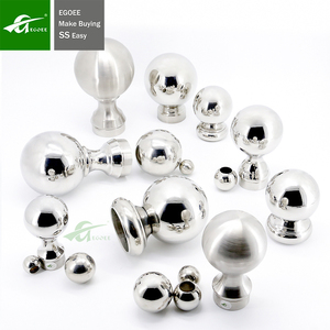 Egoee Boules décoratives en acier inoxydable colorées personnalisées Vente à chaud d'accessoires de main courante pour garde-corps intérieurs et extérieurs ANSI en usine - Product Image 1