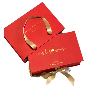 luxury small gift boxes with magnetic lid custom cardboard paper wedding empty apparel gift box packaging with ribbon