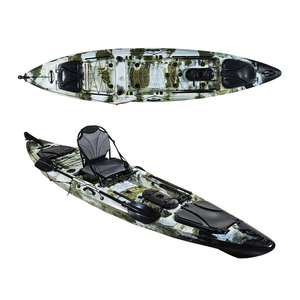 Kayak de pêche à succès BIG DACE PRO 13FT, siège unique, kayak KUER, kayak à assise sur le dessus, kayak en LLDPE rotomoulé - Product Image 1