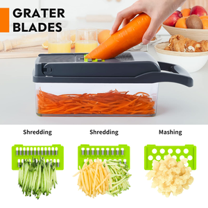 Custom Logo <b>Vegetable</b> Chopper Slicer Dicer Salad <b>Cutter</b> with Stainless Steel Blades for Kitchen Prep with Private Label Packing - Product Image 3
