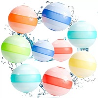 Balles d'eau en silicone noires SanSong pour enfants - Bombes à eau réutilisables pour la piscine et les jeux aquatiques en plein air
