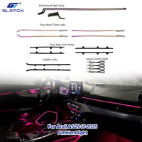 Kit d'éclairage d'ambiance 64 couleurs pour Audi A5 B8 2009-2025 – Amélioration de l'intérieur, garniture lumineuse, accessoires de décoration pour l'habitacle de voiture