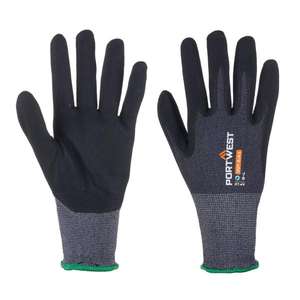 PORTWEST - AP12G8RL SG Grip15 Guante de nitrilo ecológico (Pk12) Gris/negro-GUANTES EAN 5036146017355 - Product Image 1