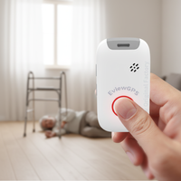 Collar de Alarma de Emergencia para Personas Mayores, Botón de Pánico SOS, Rastreador GPS, Dispositivo de Detección de Caídas para Ancianos