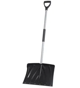 Plastic Snow Shovel Snow Removal With Steel Handle And D Grip Suitable For Driveway Or Pavement Clearing 18IN