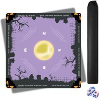 Tapis de Mahjong américain antidérapant et insonorisant en caoutchouc, imperméable, durable, portable, pour table de jeu de poker et de cartes