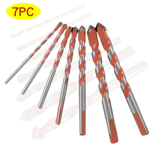 Lingxian 7Pc Overlord Drill Bit Set Carbide Spiral For Masonry Tile Concrete Drilling - Product Image 1