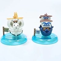 Boîtes mystères tendance japonaises de figurines d'action en PVC One Piece (Zoro, Luffy, Bateau pirate) pour décoration