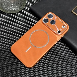 Funda Magnética de Cuero PU para Teléfono con Lente de Vidrio HD para iPhone 17 Air 13 14 15 16 Pro Max, Carcasa Trasera Antigolpes - Product Image 5
