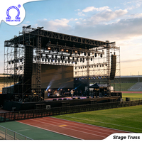 Estructura de exhibición portátil personalizada para iluminación de escenarios, truss de techo de aleación de aluminio con espiga para eventos y roadshows