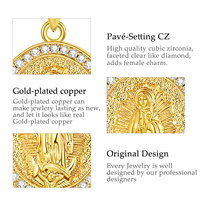 Merryshine Amulette Religieuse Sacré Catholique Protection Cadeaux Vintage Vierge Marie Pendentif Bijoux Catholiques pour Hommes