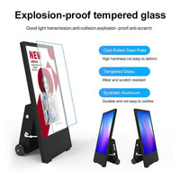 Affichage numérique LCD portable, étanche IP65, pliable, rechargeable, avec animation publicitaire mobile, pour affichage numérique extérieur