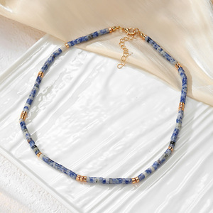 Collar de Piedras Naturales Coloridas con Diseño Geométrico Simple, Gargantilla de Moda, Joyería de Origen Yiwu, Estilo 1, Estilo 2 - Product Image 3